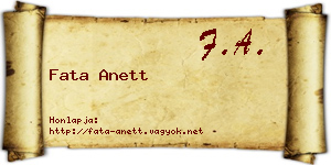Fata Anett névjegykártya