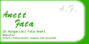 anett fata business card